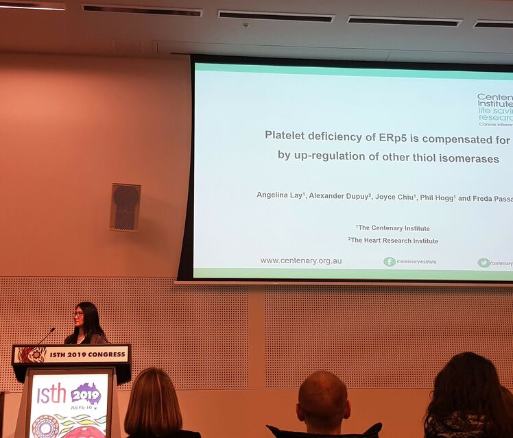 Angelina Lay presenting at ISTH 2019